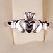 Claddagh ring in palladium plus engraving