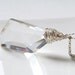 Narnia Necklace - Wire wrapped faceted clear crystal pendant