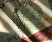 Winter Wedding Tag- Hot Chocolate Penguin Gift Tag - Favor Tag Il_170x135