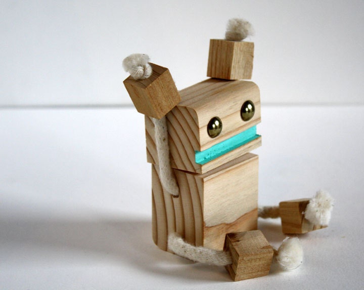 Block Bot Wooden Toy Robot