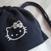 RUMMAGE SALE - Hello Kitty upcycled drawstring pouch
