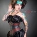 Fantasy woven leather under-bust corset