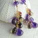Amethyst and Topaz Fall Earrings on Etsy