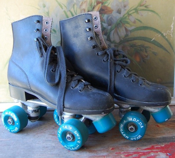 1970's Black Roller Derby Skates Women's Size by