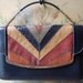 1970's Snake Skin And Leather Earth Tone Handbag Chevron Style