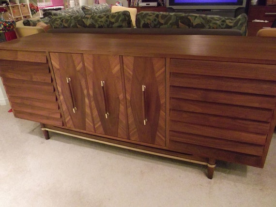 of Martinsville Walnut Credenza - American of Martinsville Walnut Credenza