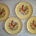 4 Vintage Dinner Plates from Taylor Smith & Taylor Reveille Rooster Pattern Dinnerware
