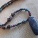 Tribal blue lapis beaded necklace