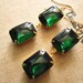 Emerald Green Earrings Vintage Crystal Earrings Hollywood Glam Wedding Fall Fashion