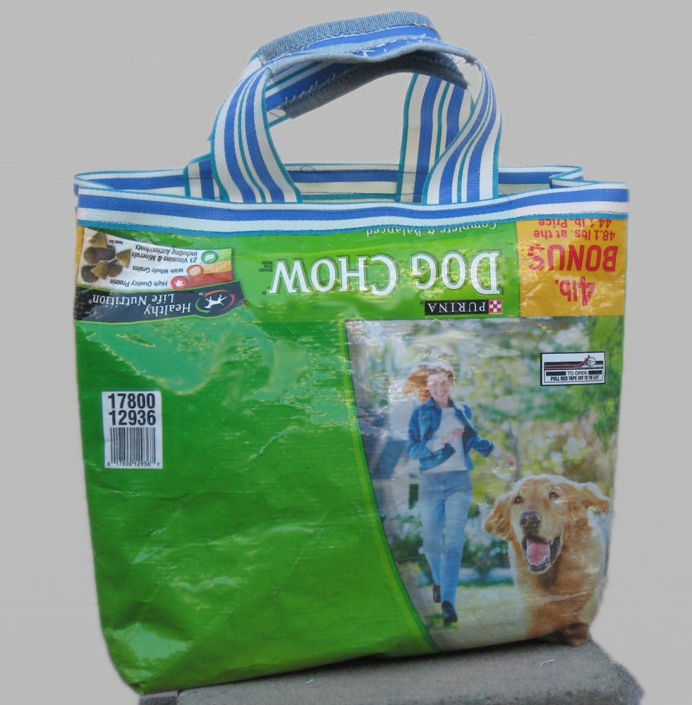 Repurposed Dog Food Bag Tote