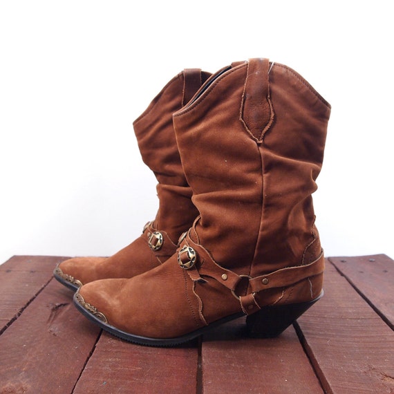 Southwestern PeeWee Slouch Boots in Cowboy by RabbitHouseVintage