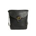 80's Women's Dooney & Bourke Black Pebbled All Weather Leather with Gold Hardware Shoulder Bag with Early 80's DB Fob logo