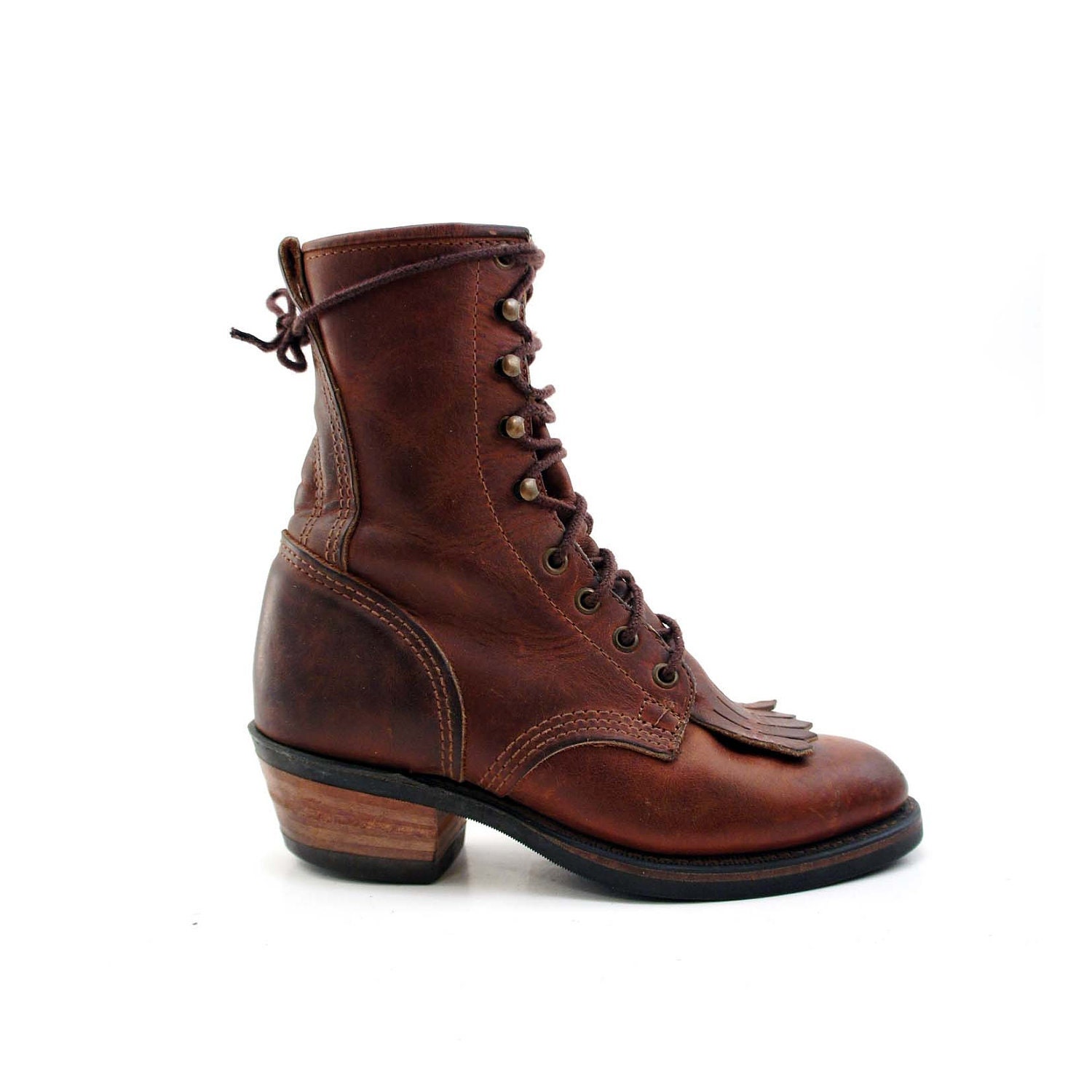 Durango Lacer Boot with Packer Heel and Kiltie Toes / Country