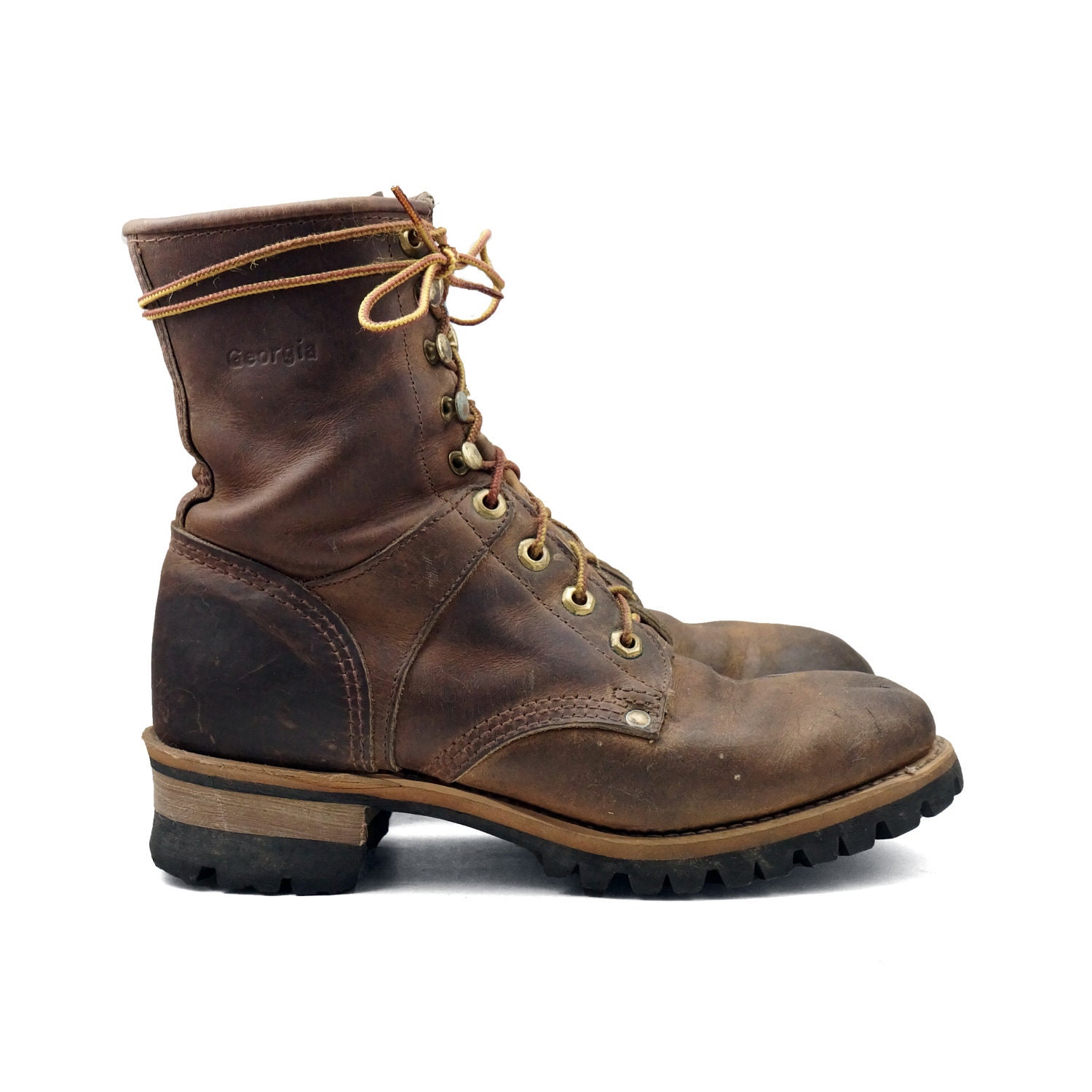 Rustic Women's Logger Boots: Lace up Hiker / Work Boot in