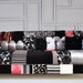 Reserve Listing for Kali: black & white chesterfield patchwork sofa