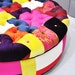 Round patchwork ottoman