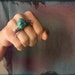 Turquoise Nugget Double Finger Ring