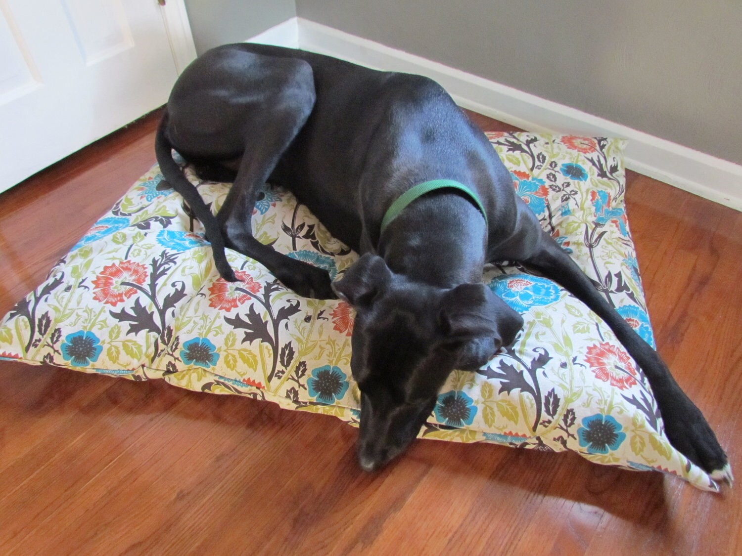 Ready to Ship Dog Duvet Cover Mingie Floral Pet by TheOliveCrow