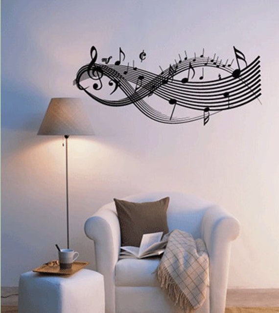 BIG MUSIC NOTES Wall Decals