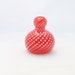 Mini Glass Vase Red Geometric Stripes Art Home Decor Sculpture - Luxury gift Sale