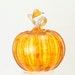 Halloween Decoration Pumpkin Orange Amber Glass Harvest Decorations Kitchen Art Holiday Decor