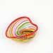 Glass Heart Bowl - Venetian Style Pucci Series - Rainbow Multi Color Blue Red mod retro neon dtteam teamcamelot tagt