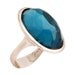 silver ring - blue topaz zircon