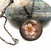 Felt Pendant Necklace Sepia beige