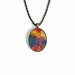 Felt Pendant Necklace Rainbow