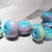 Watercolor enamels lampwork 10 spacer beads by Ema K SRA Fire Divas Thank You SaleFire Divas Thank You Sale