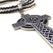Black & White Hemp Necklace: Handmade Braided Cord Macrame, Celtic Cross Unisex Men's Jewelry