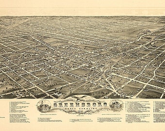 Street map Greensboro North Carolina 3 10
