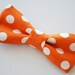 Bow Tie Boys Orange With White Dots Ages 2-10