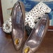 60s Vintage Stuart Weitzman snakeskin Pin Up Pumps size 7