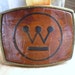 Vintage 1980s WestingHouse Logo Belt Buckle in leather Made in USA