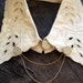 WHITE LACE - Re-purposed Collar with Gold Chain