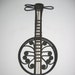 60's Rattan Musical Instrument DECOR. Wall Art hanging. Mid Century Modern, Panton Eames era. Vintage MOD