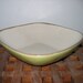 Winfield Serving Bowl. 9 inch. Cream & Chartreuse colors. Hollywood Regency, Mid century modern, Danish Modern, Eames era.1950's.