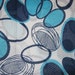 60's FABRIC Remnant. Vintage. Groovy open weave fabric in Turquoise and Navy on white. Eames Era, Mid Century Modern.