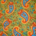 60's FABRIC Scraps. Vintage. Groovy fabrics in Green tones. Eames Era, Mid Century Modern.