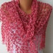Hot Pink Shawl - Scarf - Crochet Scarf Shawl Women - Handmade Work - Cowl - Neckwarmer - fatwoman