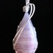 Pendant- Wire Wrap, Sterling Silver, Purple, Cream, Agate, Purple Lace Agate