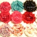 Flower CLIP - Pick FIVE -Shabby Chic Rosette Flower Clip- Gift Set -Chiffon Flower Clip - Toddler Flower Clip - Baby Flower Clip