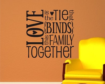 Family Vinyl Decal - Vinyl Lettering Wall Art