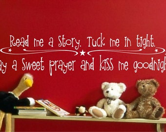 Childrens Decor Vinyl Lettering - Vinyl Decal - Vinyl Wall Art -Nursery Baby Decal - Bedroom Decal Read Me a Story