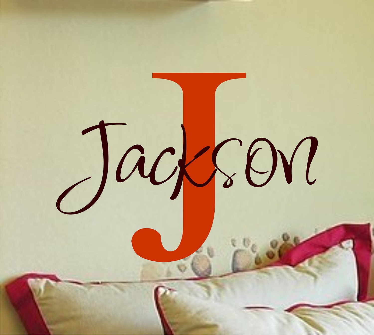 Personalized Monogram Kids Wall Decals Vinyl Wall Art