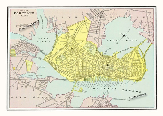 Street map Portland Maine AI