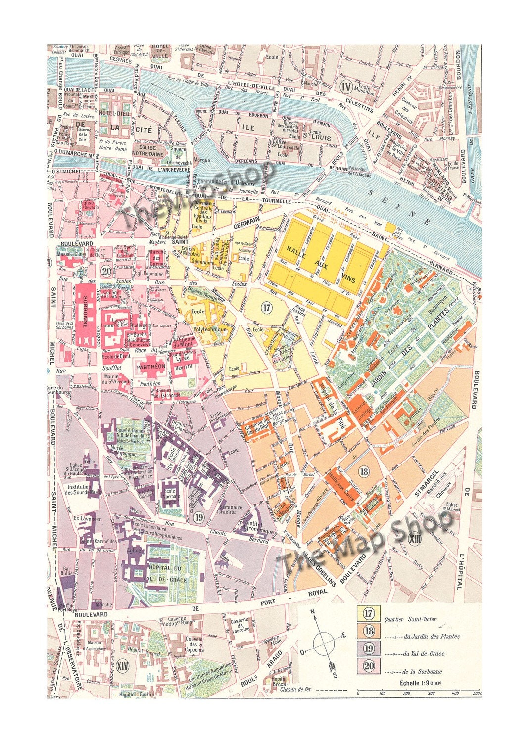 Latin Quarter Paris Map
