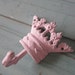 Crown Hook - Pink Princess Wall hook - Childrens Cottage room decor - Shabby and chic