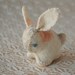 Felt Bunny Rabbit Spotted Toy Light Colors Handmade in Canada OOAK